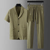 Männers 2-teiliges lounge-outfit - kurzarmhemd und hose