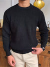 Männersribbel-strickpullover - leichte, legere abendmode mit vielseitigem design