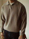 Gestrickter polo-pullover - edle herren-strickmode