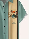 Männershirt im retro streifenlook für den sommer - grün und leicht