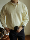 Gestrickter polo-pullover - edle herren-strickmode