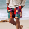Männerschwimmshorts - lebendige strandmode für lässige erholung - leichte, schnell trocknende sommer-badebekleidung
