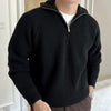Männer strick pullover mit viertelreißverschluss - weiche baumwollmischung für lässige looks