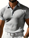 Männerschal aus waffelstrick – luftiges casual-shirt für jeden tag