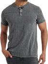 Männer denim henley t-shirt – lässiger freizeitstyle für jeden tag