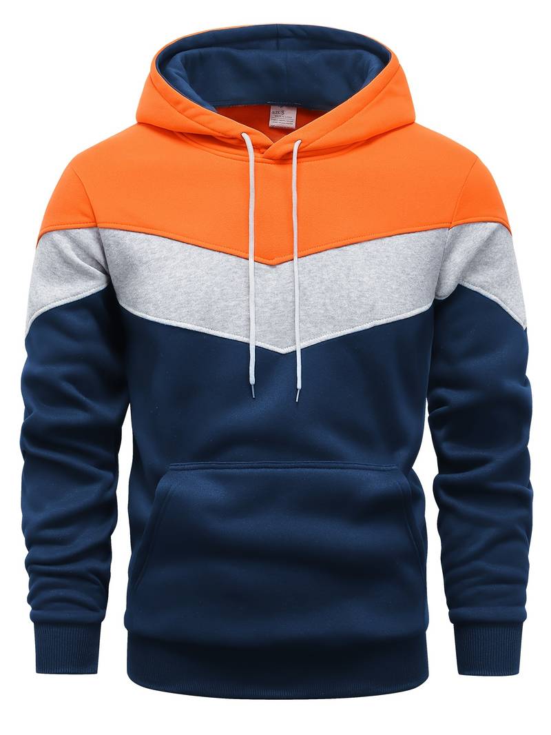 Herren Hoodie mit Blockfarbe - Stylisch & Lässig Freizeitlook
