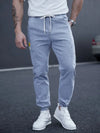 Männers taperte jogger jeans mit zugband - lässige, lockere denim-hose