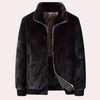 Männer faux-fur jacke - stylisches winter-outfit in schwarz für lässige oder elegante anlässe