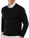 Männlicher v-ausschnitt strickpullover - leichte strickmode für den alltag