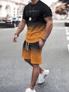 2-teiliger männer t-shirt und shorts-chic - atmungsaktive outdoor-bekleidung für lässige tage