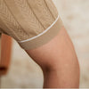 Texturiertes, gestricktes polo-shirt - premium herren kurzarm-oberteil