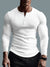 Männers ribben-henley-shirt - schlanker schnitt für lässige anlässe mit zeitlosem stil