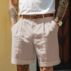Klassische leinen-baumwoll shorts für männer - stilvolle sommershorts