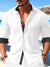 Männer casual shirt aus leichten stoff für den strand - stylisches langarmshirt mit kontrast-details