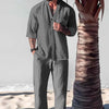 2-teiliges herren freizeit-loungewear-set - leichtes hemd und hose für entspannte tage