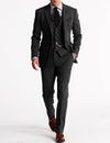 3-teiliges vintage tweed-anzug - elegante formelle bekleidung für männer