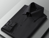 Männliches, tailliertes hemd aus leichtem stoff für das büro - stylisches langarmhemd