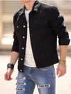 Männerschicker knopfjacke mit elegantem reversdesign - premiumstoff für abendmode