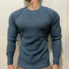 Waffelstrick langarm-top - stilvolles, gemütliches herren-pullover