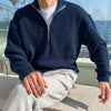 Halbzipp strickpullover - trendige lässige herren strickmode