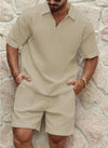 2-teilige sommer-mode - männer casual kurzarmoberteil und shorts