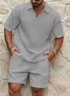 2-teilige sommer-mode - männer casual kurzarmoberteil und shorts