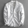 Männer leinenshirt leicht und luftig fürs büro – stylisches langarm-button-up für lässige und smart-lässige looks