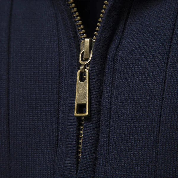 Ashton - männer’s ribbel zip-pullover für modische gemütlichkeit
