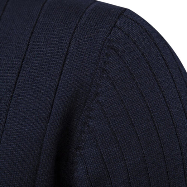 Ashton - männer’s ribbel zip-pullover für modische gemütlichkeit