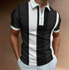 Männer kurzarm strickpolo - lässiger sommer-look für gesellige anlässe