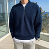 Halbzipp strickpullover - trendige lässige herren strickmode