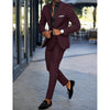 2-teiliges männer blazer und hosen ensemble - massgeschneiderte bürobekleidung in klassischem anthrazit - schicker professioneller look