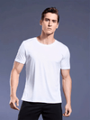 Männer t-shirt schnelltrocknend freizeitkleidung - robuster schwarzer kurzarm-top für aktive leute