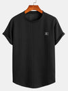 Männers jacquard t-shirt - zeitgemässes freizeit-outfit mit auffälliger struktur