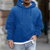 Männers hoodie mit struktur - lässiger langarm-pullover mit kängurutasche