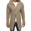 Männerstrickjacke mit kapuze für lässige anlässe - modischer langarm-strickmantel für herbst und winter