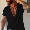 Männers v-neck t-shirt - atmungsaktives baumwoll-casual wear für den alltag