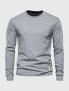 Langärmliges baumwoll-t-shirt - vielseitige freizeitmode für männer
