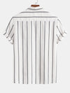 2-teilige herren freizeithemde und hose - gestreiftes, leichtes sommeroutfit für ausflüge