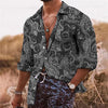 Männershirt mit paisley-muster aus leichtem material – super für abende und entspannte treffen