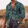 Männershirt mit paisley-muster aus leichtem material – super für abende und entspannte treffen