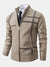 Männers strick zip-cardigan mit hohem kragen - stylisches strickoberteil für das büro und den alltag