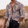 Männershirt mit paisley-muster aus leichtem material – super für abende und entspannte treffen