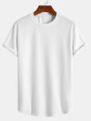 Männers muscle-fit ribbed t-shirt - leichtes freizeitoberteil für den alltag