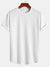 Männers muscle-fit ribbed t-shirt - leichtes freizeitoberteil für den alltag