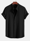 Männer texturiertes kurzarmshirt – smart casual für büro und freizeit