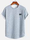 Männers jacquard t-shirt - zeitgemässes freizeit-outfit mit auffälliger struktur