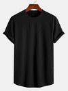 Männers muscle-fit ribbed t-shirt - leichtes freizeitoberteil für den alltag