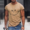 Männer vintage grafik t-shirt - retro smiley druck rundhals tee