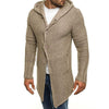 Männerstrickjacke mit kapuze für lässige anlässe - modischer langarm-strickmantel für herbst und winter